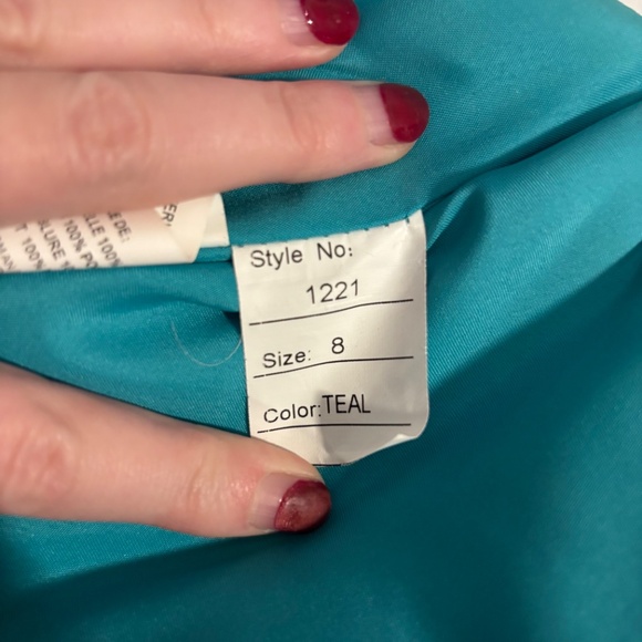 Bridesmaid/Prom Dress - Allure Bridal Style 1221 - Teal - Picture 4 of 4